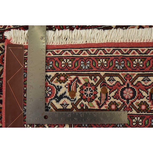 Fine Bidjar Rug 2’10” X 4’8” Red Wool Vintage Traditional Hand-Knotted Carpet For Sale - Image 12 of 12