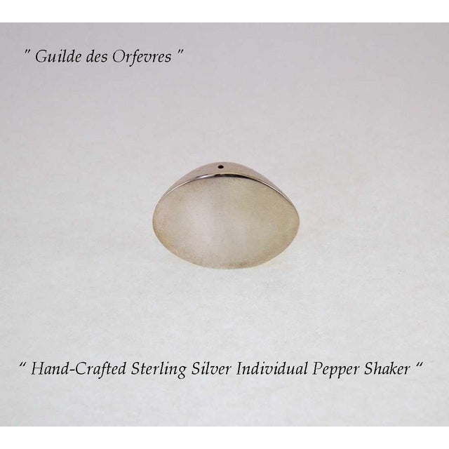 1960s Sterling Silver Individual Salt & Pepper. For Sale - Image 13 of 18