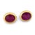 Vintage Gia 9.50 Carat No Heat Star Ruby 18k Yellow Gold Bezel Stud Earrings, A Pair For Sale In Los Angeles - Image 6 of 8