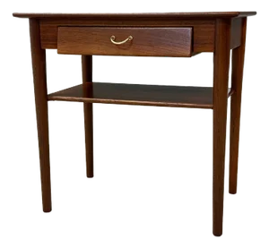1960s Refinished Danish Modern Teak Nightstand