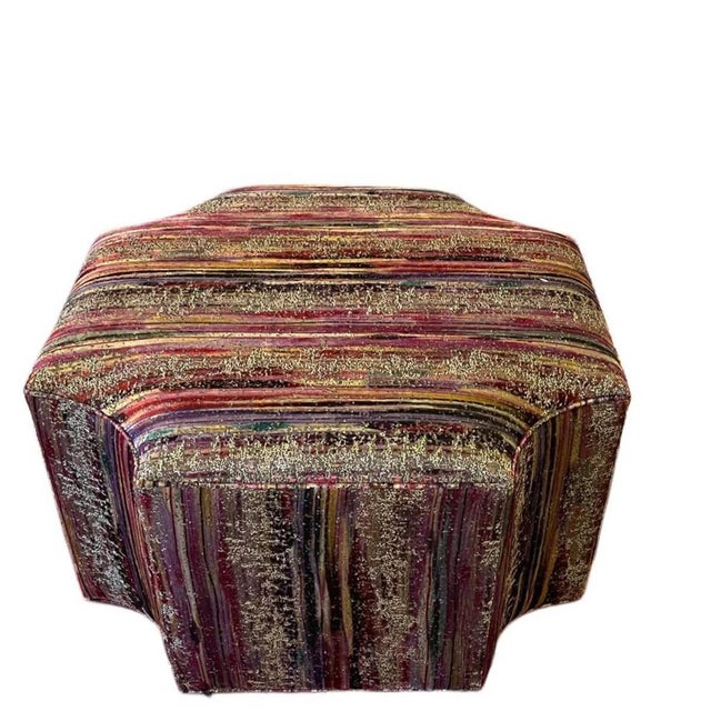 Textile Celtic Ottoman by John Richard For Sale - Image 7 of 7