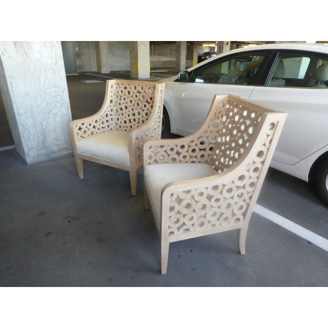 -Contemporary Donut Circle Lounge Chairs - a Pair For Sale - Image 4 of 11