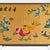 Japanese embroidery frame featuring fish.