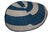 Textile Jiko I (Deep Sea and White Sand) Rug by Kelechi Ejikeme for Swallo Studio For Sale - Image 7 of 9
