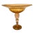 1980s Murano Style Glass Centerpiece Pedestal Bowl With Gold Leaf Speckles For Sale