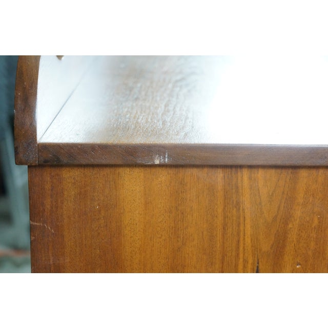 Wood Antique American Victorian Empire Style Walnut Chest of Drawers Dresser 42" For Sale - Image 7 of 18