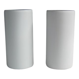 Late 20th Century Postmodern Kovacs Portable Cylindrical Floor Lamps - a Pair For Sale
