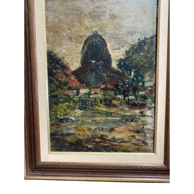 1920s Oil on Wood Landscape Painting by the Brazilian Artist Jose Cavaliere Dated 1928 For Sale - Image 5 of 7