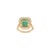Metal Certified 7.45Ct Zambian Emerald & 1.01Ct Diamond Halo Ring in 14k Yellow Gold Size 5 For Sale - Image 7 of 17
