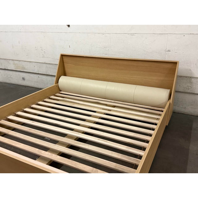 Eastern King Size Bespoke Verne White Oak Bed Frame For Sale - Image 4 of 12