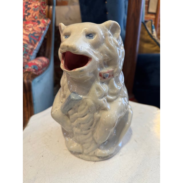Antique French Majolica Pottery Bear Pitcher For Sale In Pittsburgh - Image 6 of 12