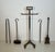Modernist Steel Fireplace Tools on Stand For Sale - Image 9 of 12
