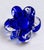 Vintage Cobalt Blue Art Glass Vase Hand Blown Josef Hospodka Chribska Style Ruffled Centerpiece 7.5" For Sale - Image 4 of 5
