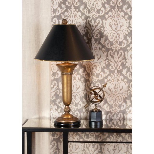 Transitional Armillary Cast Brass Figure For Sale - Image 3 of 3