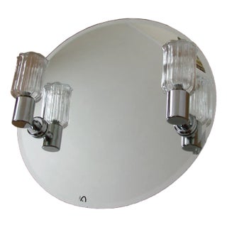 Mirror with Sconces, 1980s For Sale