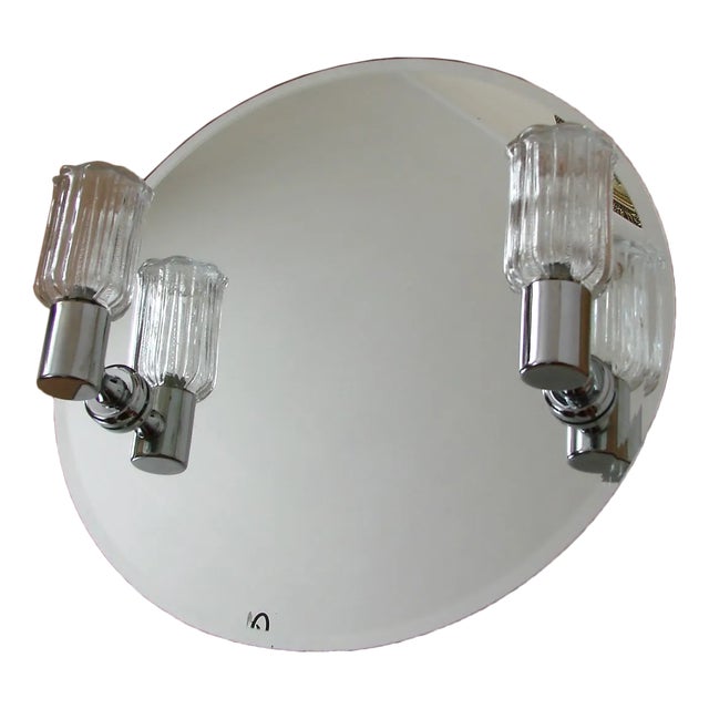 Mirror with Sconces, 1980s For Sale