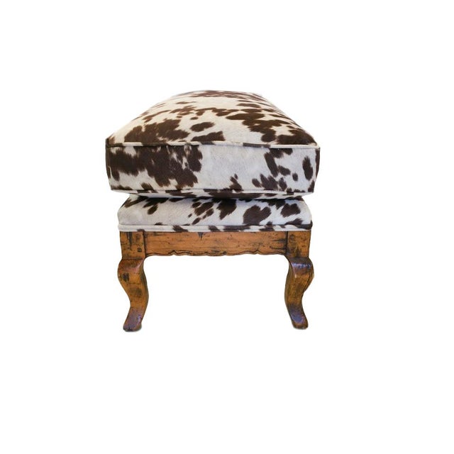 Faux Cowhide Ottoman Chairish