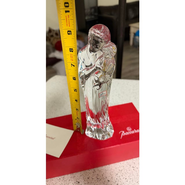 Transparent Baccarat Large Figurine Raphael Madonna and Child 9in Nib For Sale - Image 8 of 10