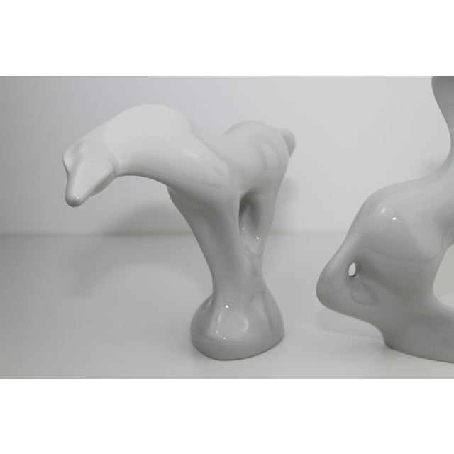 White Czech Porcelain from Royal Dux, 1960s, Set of 2 For Sale - Image 8 of 17