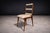 Set of Six Chairs in Hardwood & Beige Leather, Unknown, 1950s For Sale - Image 11 of 12