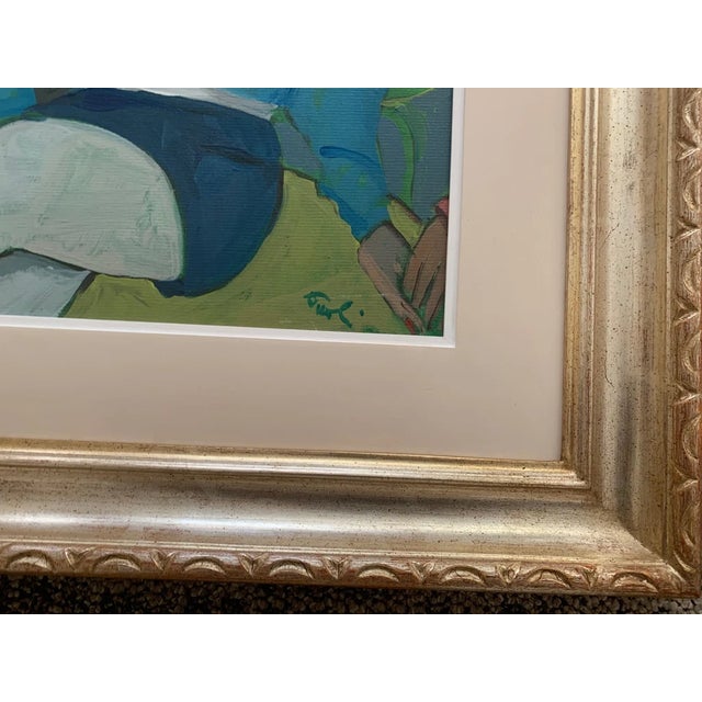 1980s 1984 Bruno Paoli "The Sweater" Original Italian Modern Figurative Portrait, 20th Century Florence Italy Fine Art Painting, Oil on Canvas, 27x23" For Sale - Image 5 of 8