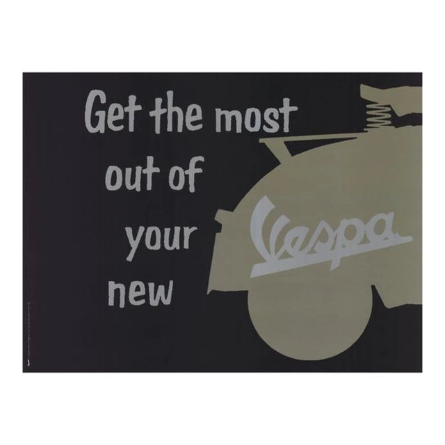Unknown 'Get the Most Out of Your New Vespa' Vintage Black,Brown Offset Lithograph For Sale