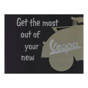 Unknown 'Get the Most Out of Your New Vespa' Vintage Black,Brown Offset Lithograph