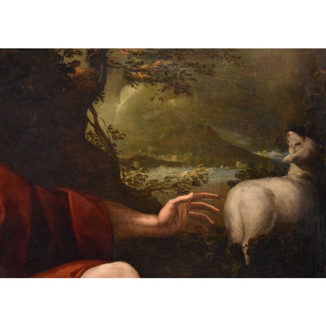 Tomaso Pombioli, Saint John the Baptist, 1620, Oil on Canvas, Framed For Sale - Image 8 of 13