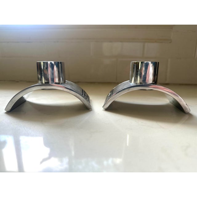 This is a pair of rare, vintage candle holders, handcrafted by the American artist duo Brian Webb and John Newell under...