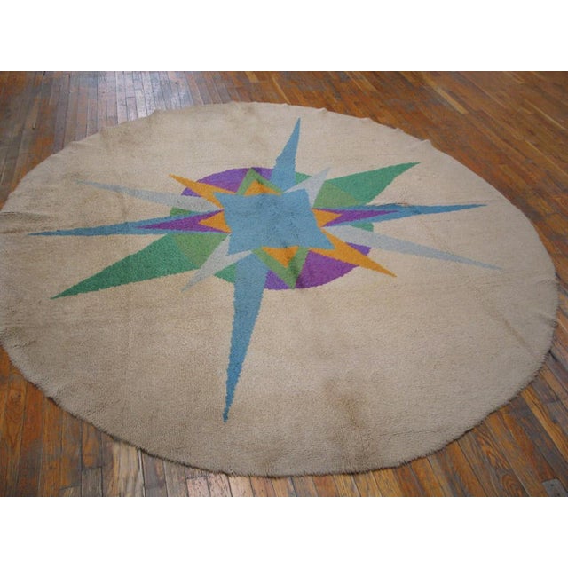 Mid 20th Century Round European Art Deco Carpet ( 8'5 R - 257 R )