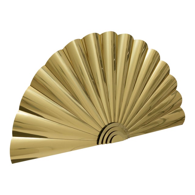 Vintage Curtis Jere Signed Brass Sunrise Wall Sculpture 1989 For Sale