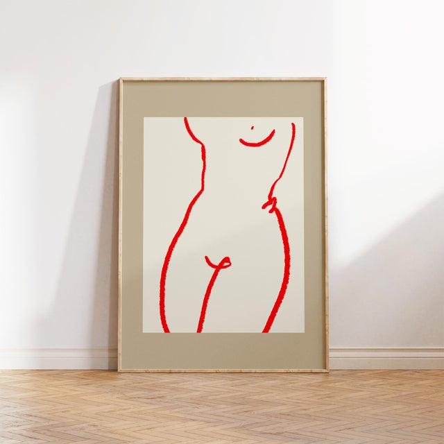 Contemporary Contemporary Female Drawing Giclee Print For Sale - Image 3 of 5