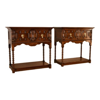 Pair of 19th Century English Oak Sideboards For Sale