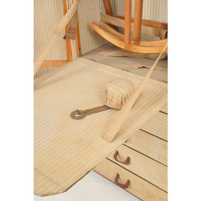 Early 20th Century Antique Wood Arched Steamer Wardrobe Trunk For Sale - Image 5 of 16