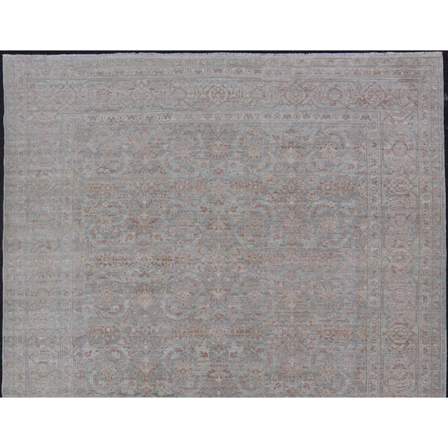 Traditional Hand-Knotted Muted Tabriz Rug by Keivan Woven Arts, 8'8" X 11'9" For Sale - Image 3 of 15