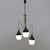 Brass Chandelier with 3 Pendants, 1950s For Sale - Image 10 of 13