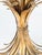Brass Italian Wheat Sheaf Low Table of Gilt Metal With Round Top of Glass For Sale - Image 8 of 9