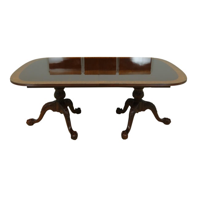 Councill Craftsmen Claw Foot Banded Mahogany Dining Room Table Chairish