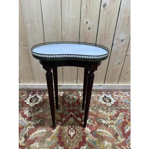 Stone Louis XVI Style Bouillotte Table with Marble For Sale - Image 7 of 7