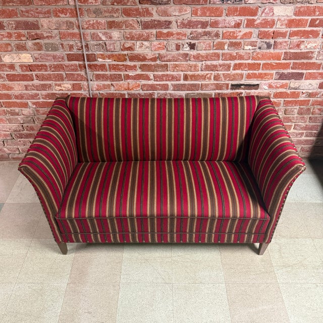 Textile Danish Cabinetmaker Striped Sofa, Wool, 1960s For Sale - Image 7 of 9
