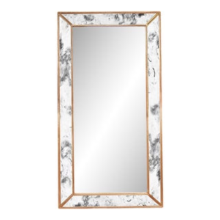 Matthew Izzo Home Dion Tall Gold Leaf Antique Wall Mirror For Sale