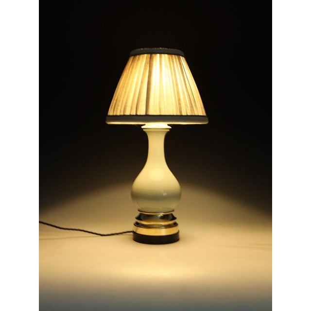 Late 19th Century Victorian French Celadon Glazed Ceramic Table Lamp, 1890 For Sale - Image 5 of 11