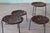 1940s A Set of 4 1940's Swift and Monell Woven Leather and Iron Stools Mid Century Modern For Sale - Image 5 of 17