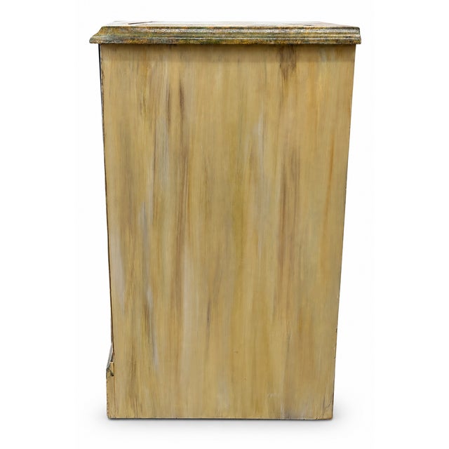 Wood Vintage Bird Decoupaged Four-Drawer Dresser With Antiqued Finish For Sale - Image 7 of 7