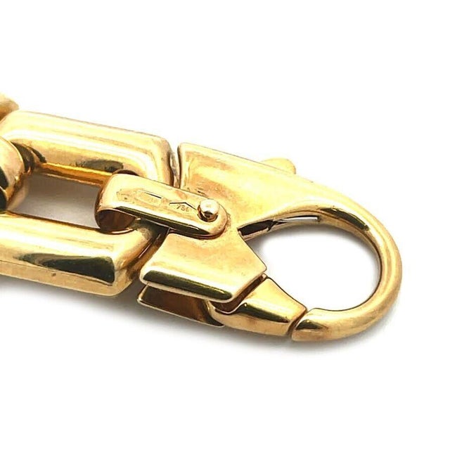 Gold UNOARRE Jeweler Coin Bracelet In 18k Yellow Gold Open Link Style For Sale - Image 8 of 9