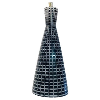 Mid-Century Modern Diabolo Black Glass Pendant Lamp by Aloys Gangkofner for Peill & Putzler, 1950s For Sale