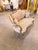 1960s 1960s French Louis XV Rococo Canapac Loveseat Antique Green & Gold Gilt Wood Beige upholstery Settee For Sale - Image 5 of 8