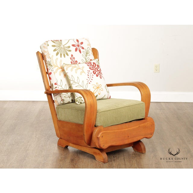 Mid Century Modern Maple Rocking Chair Chairish