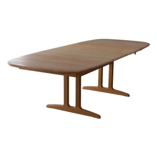 Danish Modern Oak Extendable Dining Table by Gangsø Møbler, 1970s For Sale