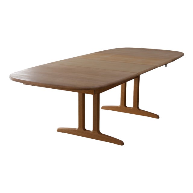 Danish Modern Oak Extendable Dining Table by Gangsø Møbler, 1970s For Sale